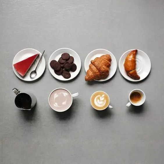 Menú de una cafetería 