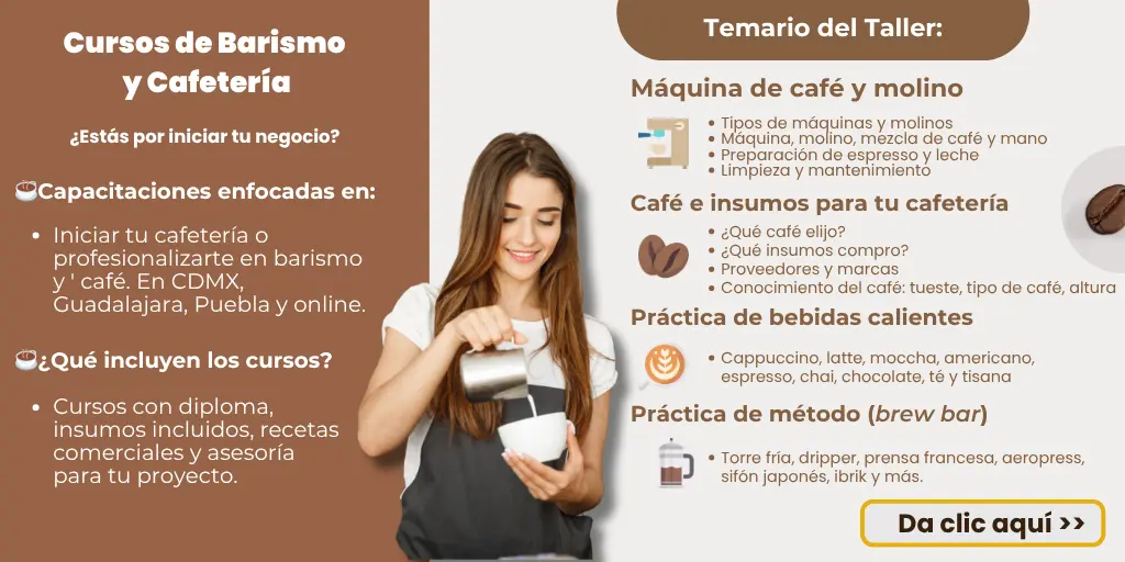 Cursos de barismo y cafetería