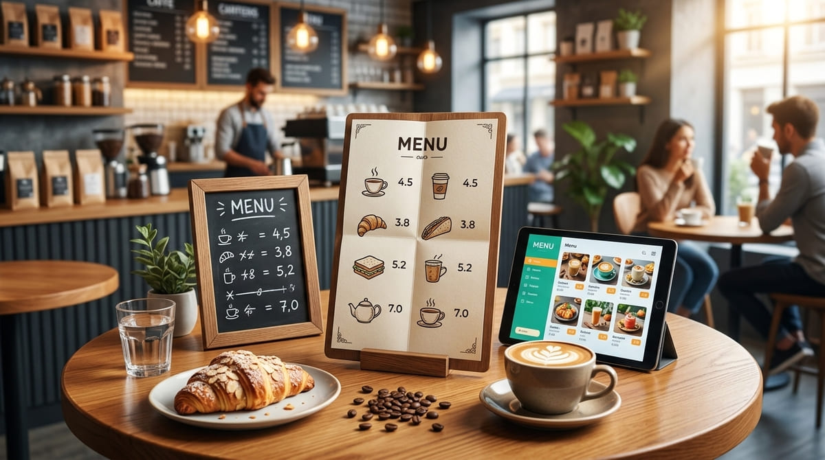 Menú de cafetería